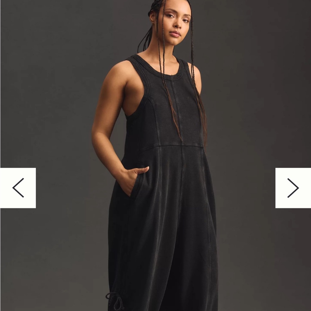 Anthropologie Black Sleeveless Jumpsuit